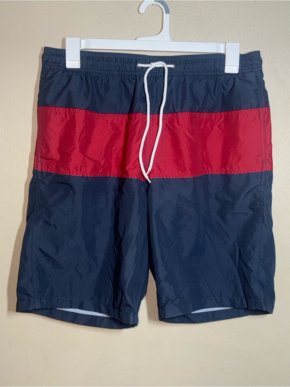 NWOT Men's GAP Navy/Red Swim Trunks Sz Large